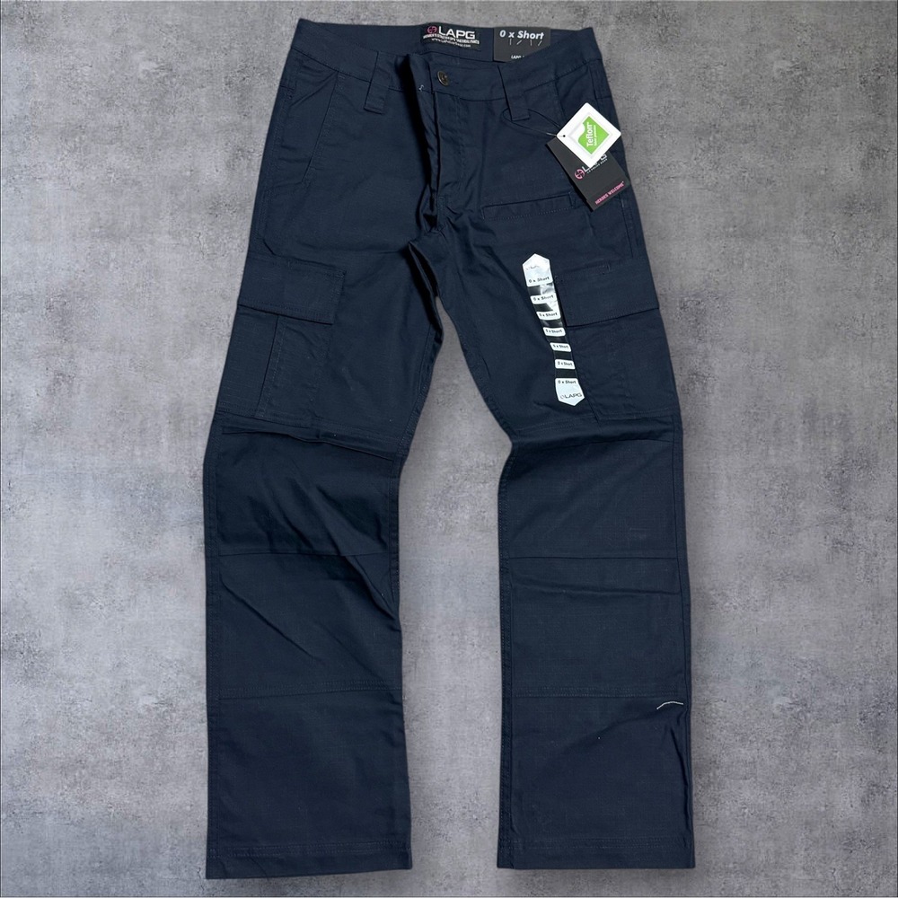 LA POLICE GEAR LAPG Womens Stretch Ops Tactical Pants Sz 0 Short Navy Blue NWT